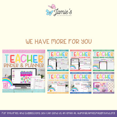 Editable Binder Covers for Teacher Binder and Planner | Rainbow theme