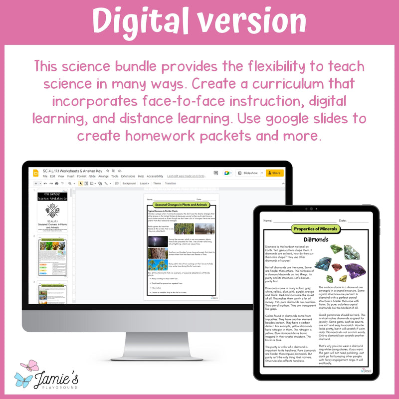 4th Grade Science Units | Reading Passages and Activities Bundle | NGSS Aligned