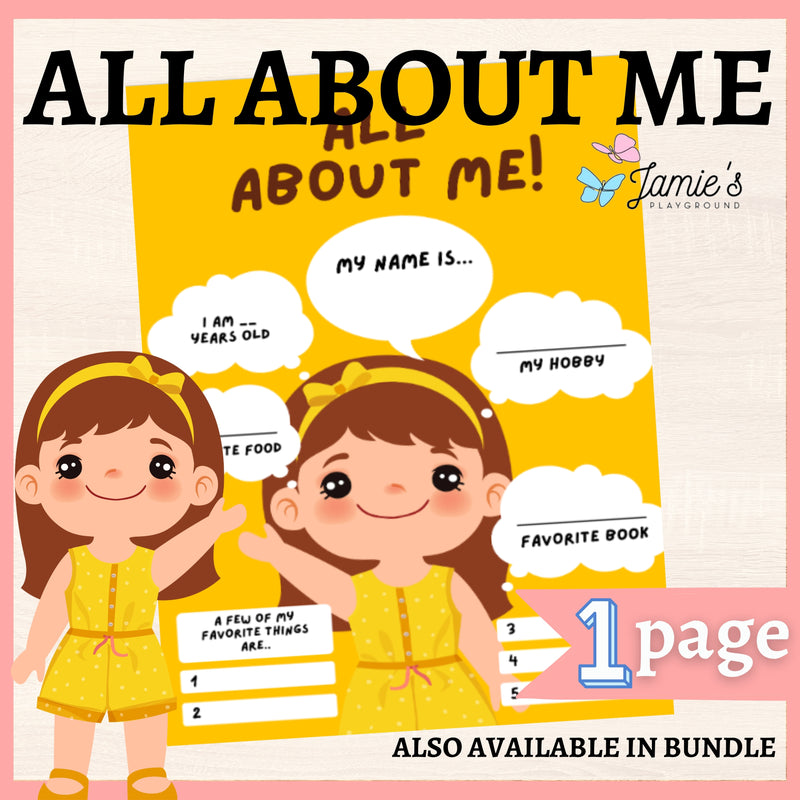 FREE - Interactive Back To School Writing Activity: All About Me Worksheet 8