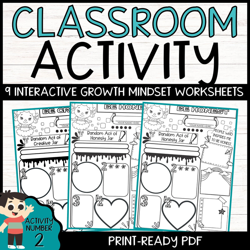 Growth Mindset Writing Activity 2 - Writing Prompts & Reflection Journal