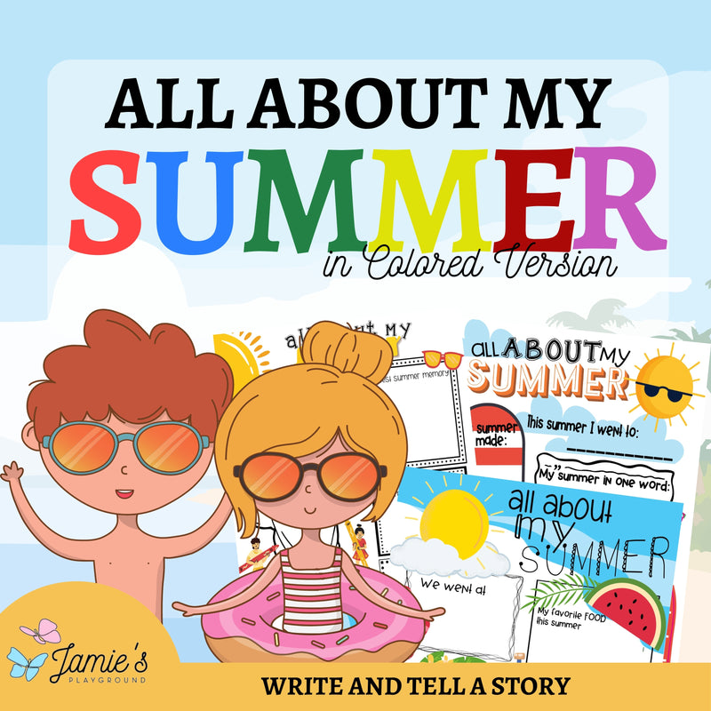 Summer Coloring Pages & Writing Prompts | End of the Year - Fun Summer Activity