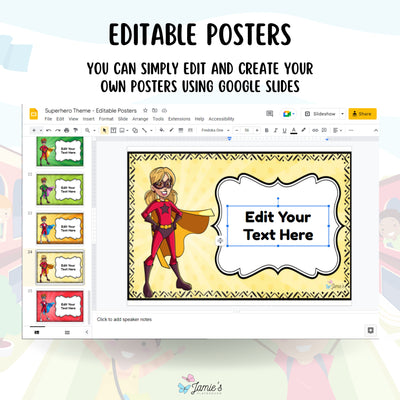 Editable Posters 2 - EDITABLE Superhero Growth Mindset Posters