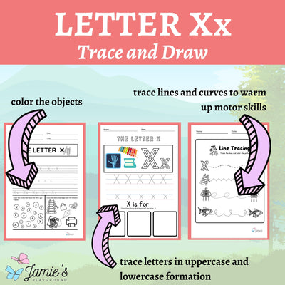 Alphabet Tracing & Writing Activity | Handwriting Practice Worksheet - Letter X