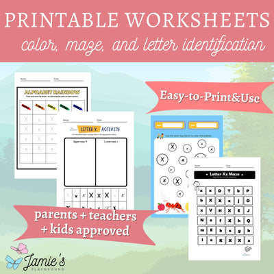 Alphabet Tracing & Writing Activity | Handwriting Practice Worksheet - Letter X