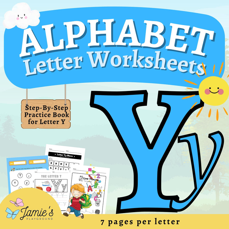 Alphabet Tracing & Writing Activity | Handwriting Practice Worksheet - Letter Y