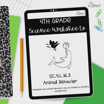 Animal Behavior Activity & Answer Key 4th Grade Life Science