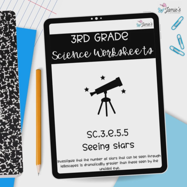 Stars and Telescopes Activity & Answer Key 3rd Grade Earth & Space Science