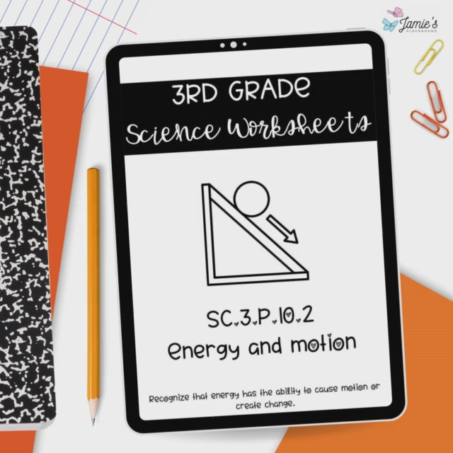 Potential and Kinetic Energy Activity & Answer Key 3rd Grade Physical Science