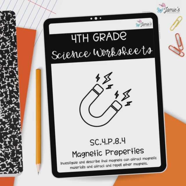 Magnetic Properties Activity & Answer Key 4th Grade Physical Science