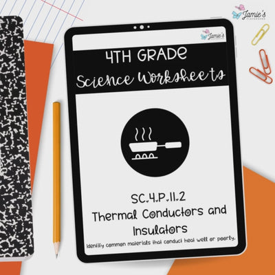 Thermal Conductors and Insulators Activity & Answer Key 4th Grade Physical Science