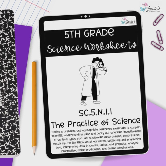 Understanding the Nature of Science Activity & Answer Key 5th Grade Science