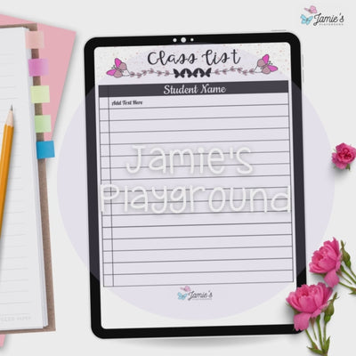 Editable Binder Documents for Teacher Binder and Planner | Butterfly theme